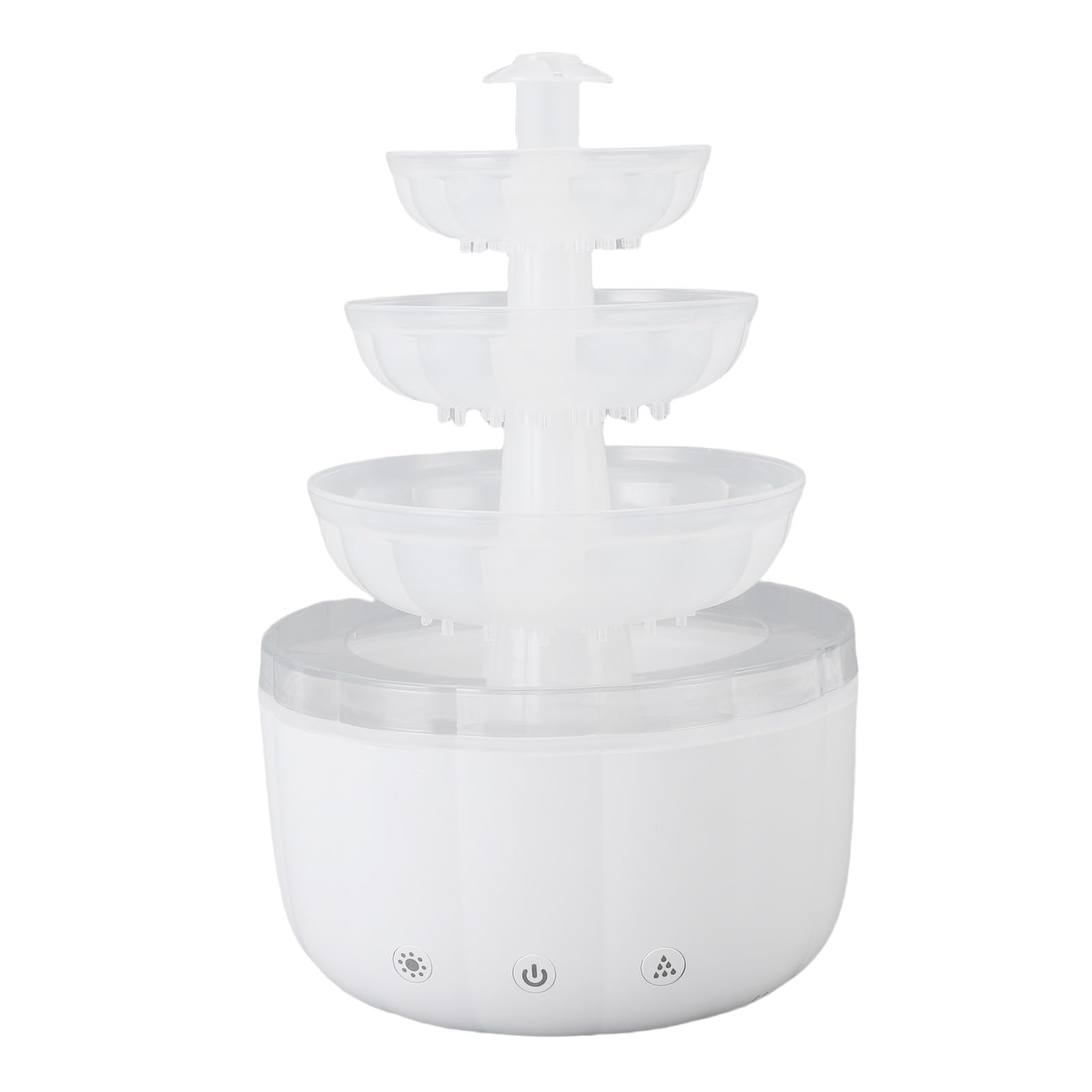 LiebeWH Difusor de Aceite Esencial de Fuente, Humidificador de Aire de Escritorio con Flujo de Agua PP, Niebla de Aromaterapia de 500 Ml, Luz Colorida, Apagado Automático Silencioso para Yoga en el