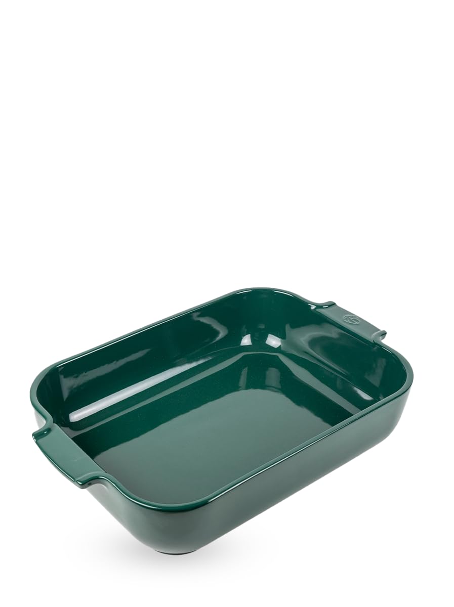 PEUGEOT - Appolia 36 cm Rectangular Oven Dish - Ceramic - Forest Green