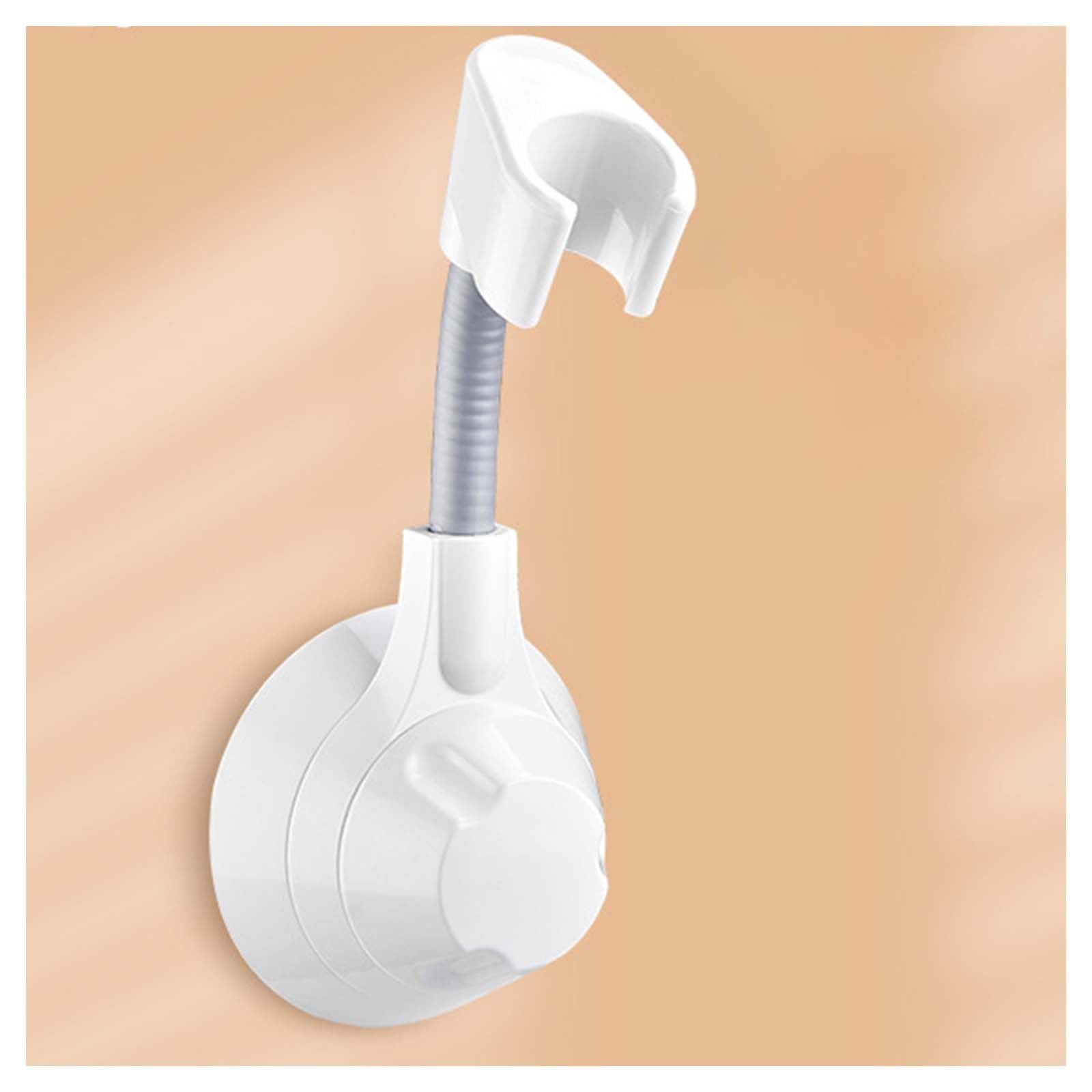 FLYIODFCXV shower head bracket, Suction Cup Type Handheld Removable Adjustable Angle Shower Handle Holder Proof Show(White)