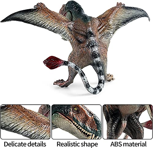 Image of Realistic T Rex Dinosaur Animal Figure for Kids Real Textured Dinosaurs Toy (Pterosaur (27F)