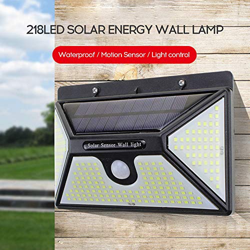 Qudai 218LED Lâmpada de parede de energia solar Sensor de movimento IP65 Estradas ao ar livre à prov
