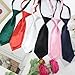 Gsyziux Neck Ties for Women Girls, Adjustable Pre-Tied Womens Tie Cute Ladies Neckties for School Uniform Cosplay Daily (Black)