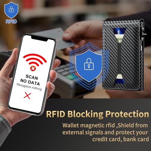 for Mag-Safe Wallet for Men/Women, Wallet with Magnetic for iPhone, RFID Blocking Slim Cash Credit Card Holder, Wallet for iPhone 16/15/14/13/12 Series (Black4