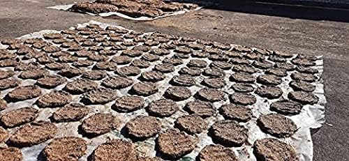 Image of Ambika Puja Ghar Pure & Original Desi Cow Dung Cake for Havan Puja Yagya | 100% Natural Organic Gobar Upla | Holy Cow Dung Cakes for Agnihotra, Homam, Religious Ceremonies (3 INCH BROWN, 120 Pieces)