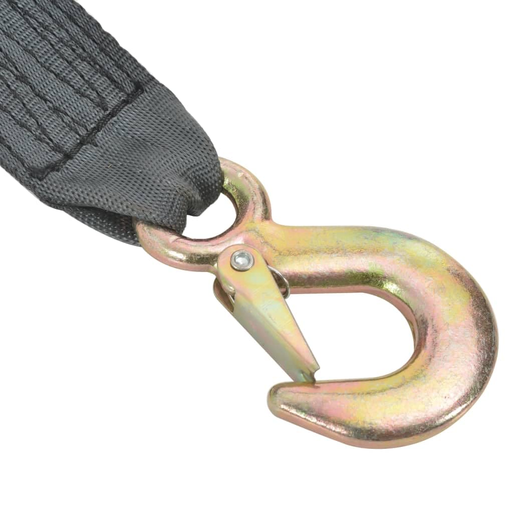 Cabrestante manual con correa de 1587 kg, 8 m de cinta de poliéster, 46 mm de ancho, manivela de 2 vías, ideal para tirar de barcos, remolques, todoterrenos y talleres