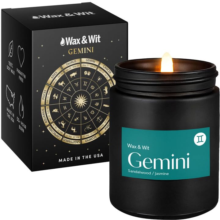 WAX & WIT Gemini Gifts for Women, Zodiac Gifts for Women
