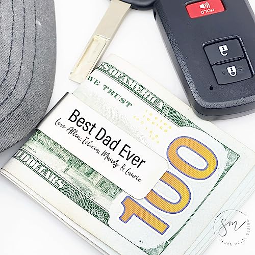 Best Dad Ever Money Clip Personalized Money Clip Gift Idea For Dad From Kids Gift Idea Father's Day Gift Personalized Gift Birthday Father BEST-DAD-EVER-MONEY2