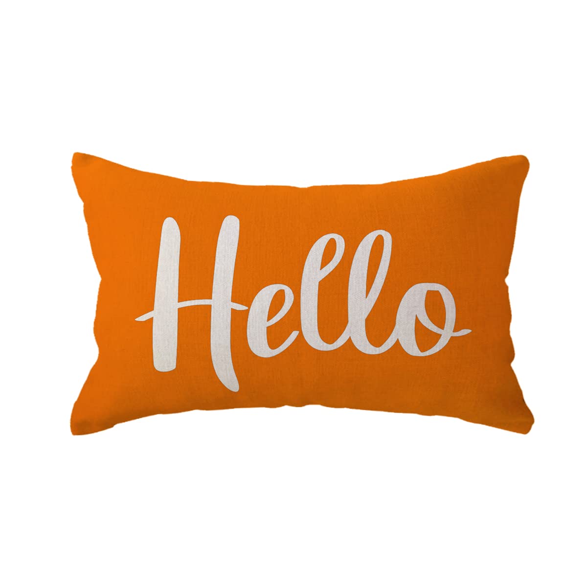 ULOVE LOVE YOURSELF Hello Lumbar Throw Pillow Covers Farmhouse Rustic Decorative Rectangular/Waist Pillowcases 12 x 20 Inch Front/Porch Welcome Decor