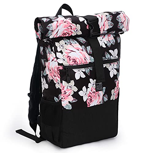 EverVanz Laptop-Rucksack, Damen & Herren Roll Top Wasserdichter Wanderrucksack, Leichtgewichtiger...