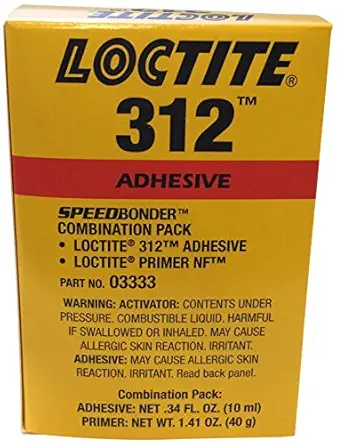 Loctite 228191 Amber Loctite Speedbonder 312 Amber One-Part Acrylic Adhesive, 10 mL Kit