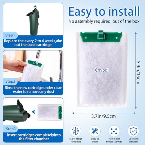 Image of 12 Pack Medium Filter Cartridges Compatible with Tetra Whisper Bio-Bag Filters Medium,for Whisper 10i /IQ10 /PF10 and Repto Filter 90 GPH,for Aquarium Filter Cartridge