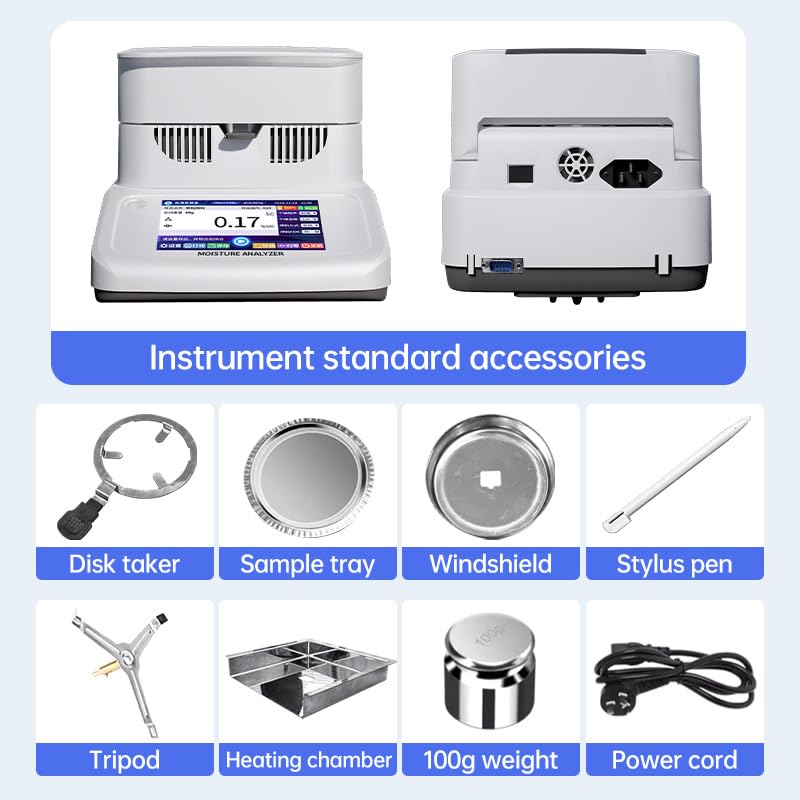 High Accuracy Halogen Moisture Meter Series Digital Moisture Analyzer Fast Heating Moisture Tester for Food Grain Plastic Chemical Testing