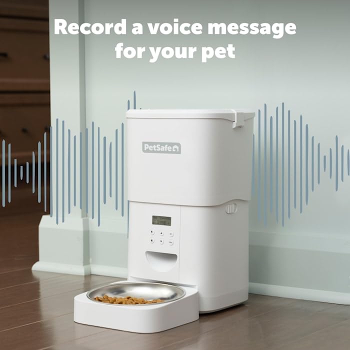 PetSafe Timed Cat and Small Dog Feeder with Portion Control FlexFeed Automatic Pet Feeder 8 Cups/2L White 4 lbs. - image 6
