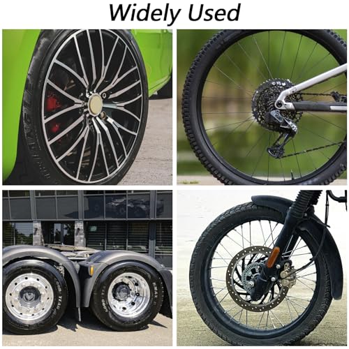 Image of 2 Pcs 8.25 inch Black Valve Stem Extension, Flexible Valve Stem Extenders for Cars, Trucks, Motorcycles, Bikes, Scooters - Universal Fit