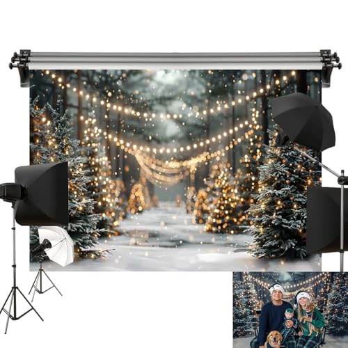 Toile de fond de Noël pour des photos de famille magiques au studio