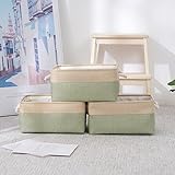 Cajas De Almacenamiento De Tela Suave, Tres Tamaños, Cestas Rectangulares, Cestas Pequeñas De Almacenamiento Como Cesta De Regalo Para Juguetes, Toallas, Maquillaje, Caja De Almacenamiento Pl green M
