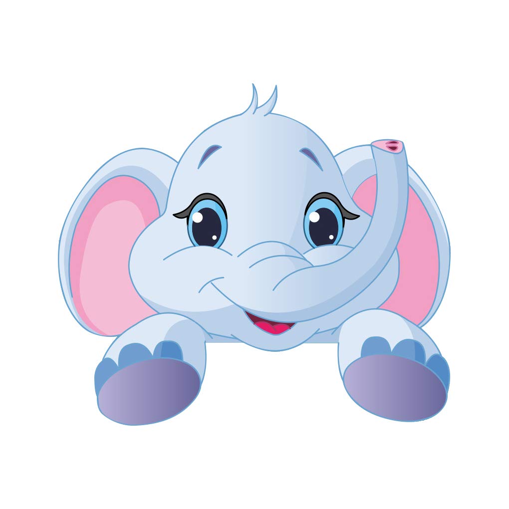 SKKWJEGE Cartoon Animal Switch Sticker Living Room Bedroom Bathroom Light Switch Cute Decal Wall Decor, Elephant