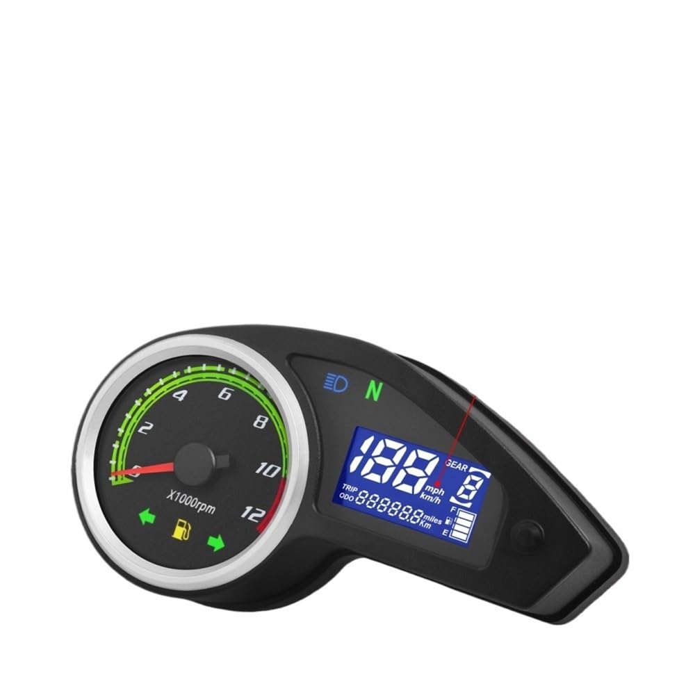 Contagiri moto strumento Contagiri universale per motocicletta Contachilometri digitale 12000RPM Misuratore di giri LED Strumento misura per 124 per cilindro