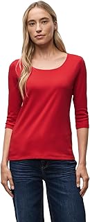 Street One Women's Basic T-Shirt with 3/4 Sleeves
