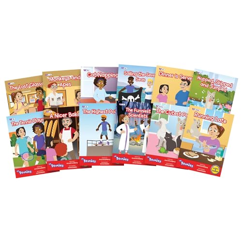 Beanstalk Books: The Beanies Hi-Lo Diversity Decodables - Set di Libri Phase 6 da 2 a 12, ortografia, Lettura Guida Settimana per Settimana, apprendimento per Bambini dai 6 Anni in su