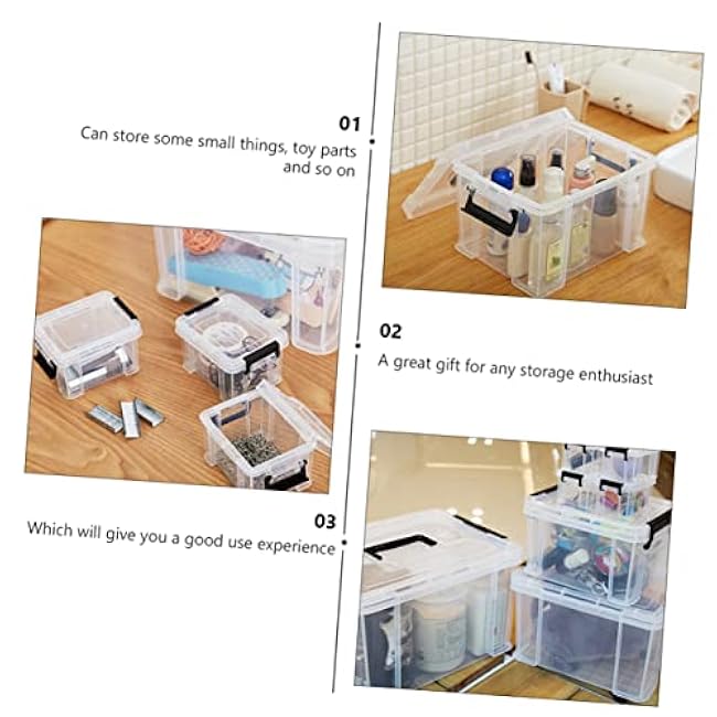 4pcs Cute Storage Bins Lids Storage Boxes Household Box Toy Decorative Tubs Lids