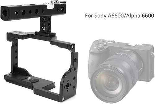 Miniatura 3 de Jaula de cámara para A6600/6600/ILCE-6600 cámara sin espejo C17 Kit estabilizador de aleación de aluminio con mango