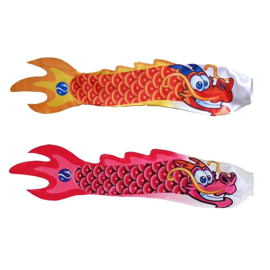 STYLEHEAVEN 2Pcs Chinese Dragon Mark Outdoor Windsock Carp Streamer Hanging Decor 70cm|Home & Garden|Yard, Garden & Outdoor Living|Garden D?©cor|Windmills & Wind Spinners-image-27