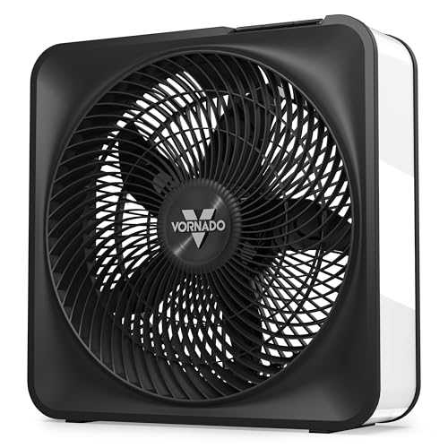 Vornado Model 80 High Velocity Electric Box Fan with Removable Grille, 5 Speed Settings, Powerful...
