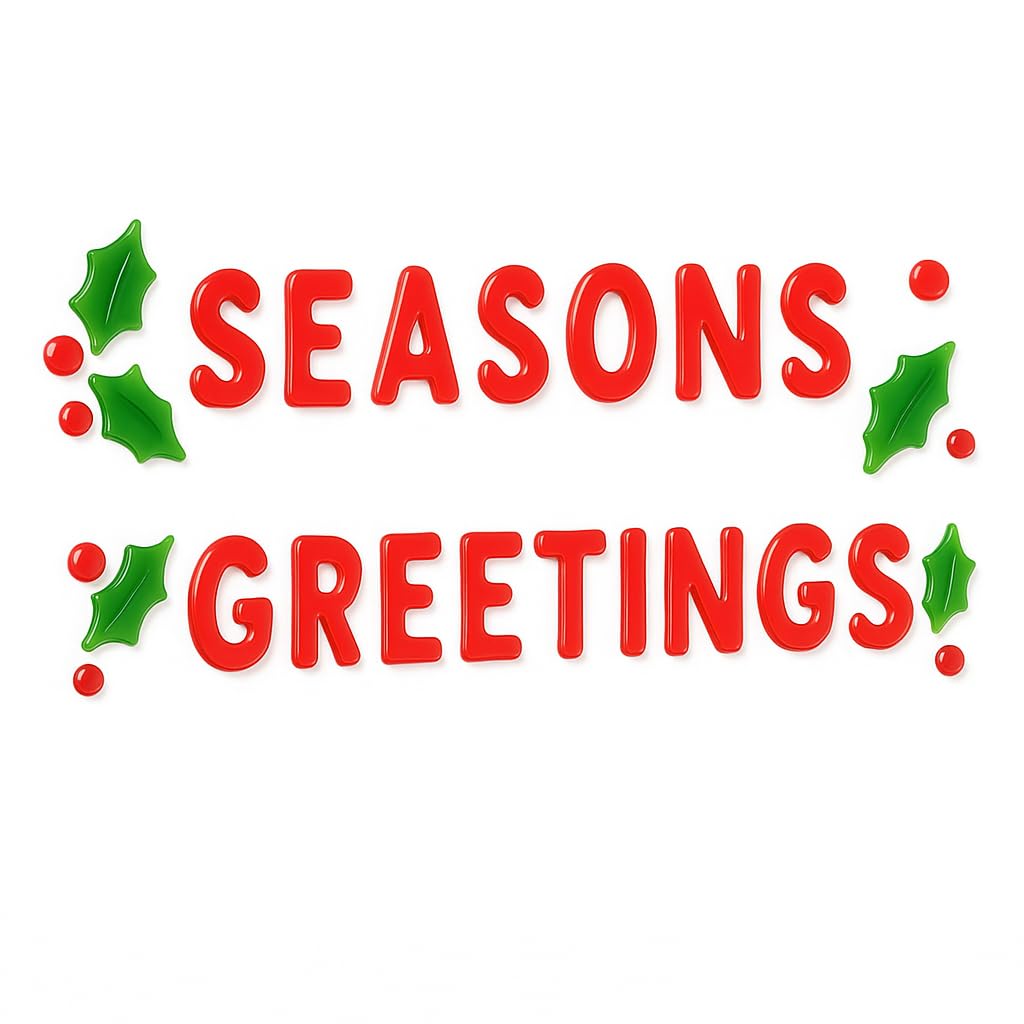 Lizzy Seasons Greetings | Christmas Gel Window Stickers | Reusable Plastic, Santa, Snowman, Elf & Snowflake Designs | Water Resistant, Easy To Apply & Remove | Festive Window Decorations