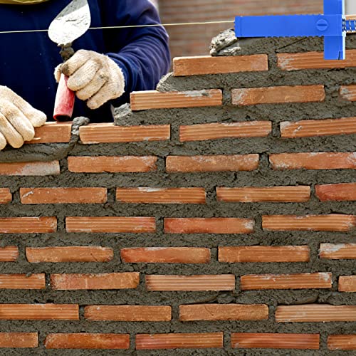 Brick Liner Runner Wire Drawer, 2 Pack Clip Masonry Wire Drawer Leveling Measuring Tool, Bricklaying Pullers Line Stretchers, Engineering Accessory for The Bricklayer (Blue), Masonry Tools Brick c miniatura 4