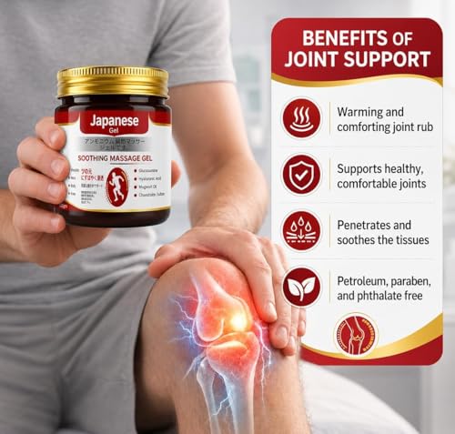 Image of Culina Pain Relief Gel |Japanese Formula Soothing Massage Gel for Joint & Muscle Pain Relief | Arnica, Mugwort, Hyaluronic Acid - Back, Neck, Knee & Leg Massage Balm | 100g (Pack of 2)