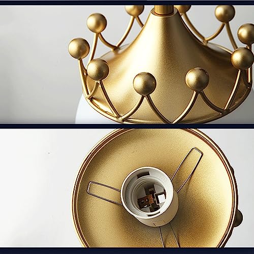 Lustre couronne en verre pour salon chic et moderne E27