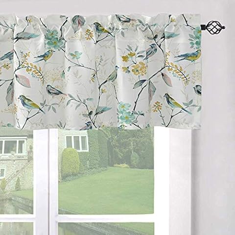 Leeva Birds Garden Print Window Valance Cover