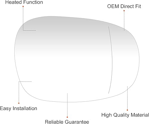 Miniatura 5 de Reemplazo de cristal del espejo lateral derecho del pasajero para BMW E82 E88 serie 1 2011-2013, E90 E91 E92 E93 serie 3 Series retrovisor lateral