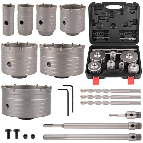 Luney 20PCS Concrete Hole Saw Kit 30/40/50/65/80/100/110MM Core Drill Bits