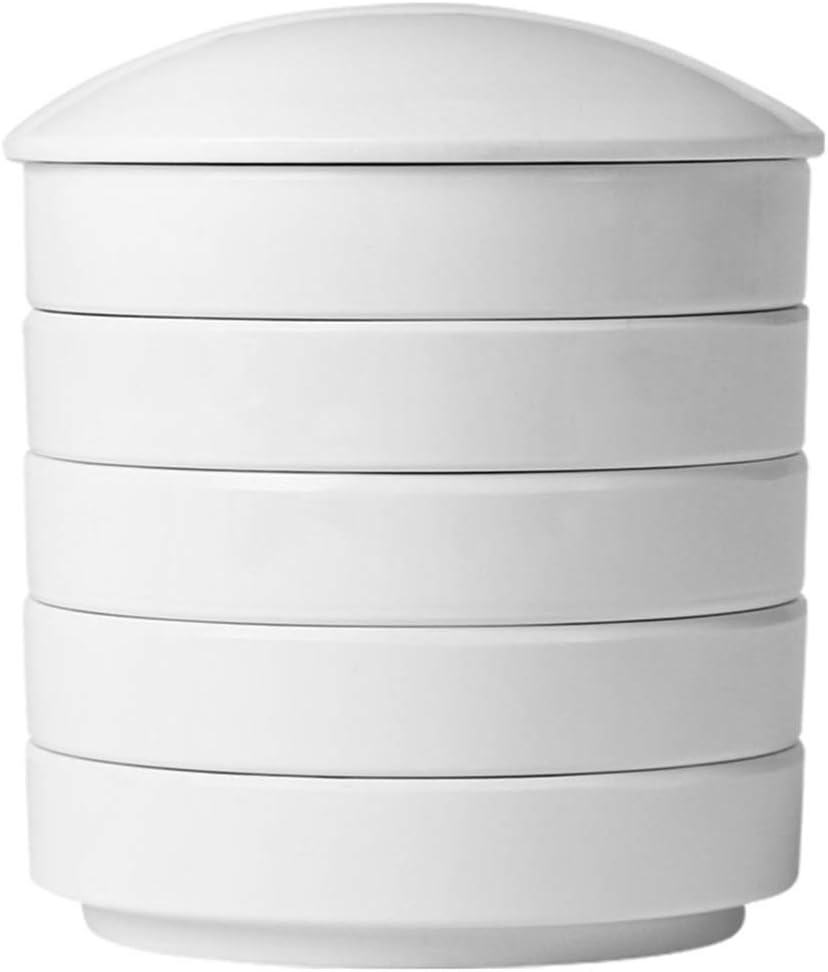 Milisten Ceramic Ink Dish Five Layers Stacking Palette Porcelain Watercolor Pigment Tray for Artists Students and Kids 3.6X3.2 Inch