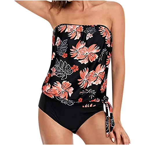 Maillot de bain tankini femme coupe ample dissimulant le ventre avec short L