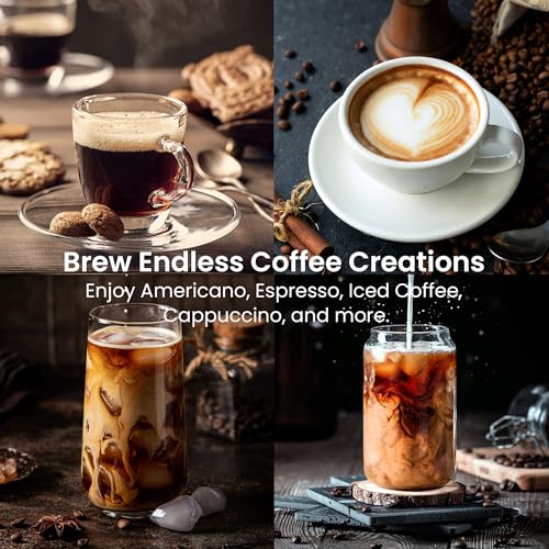 Image of Kismile Espresso Machines,Professional Espresso Maker with Milk Frother Steam Wand, Expresso Coffee Machine for Home,Perfect for Cappuccino, Latte(Stainless Steel)