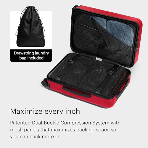 Image of Away Carry-On Luggage - 22-Inch Lightweight Hardside Suitcase with 360 Spinner Wheels, Interior Compression System, TSA-Approved Lock - Cherry Red