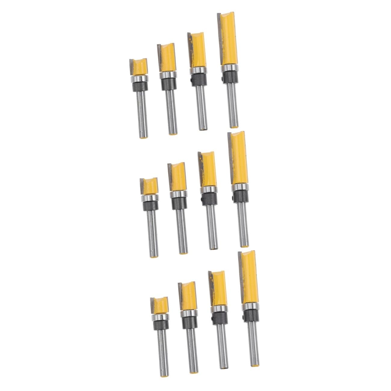 Operitacx 3 Set punta per fresa mola punta del router fresa per rifilare a filo punte del router taglierini Particelle punte di rifinitura a filo del cuscinetto frese da intaglio