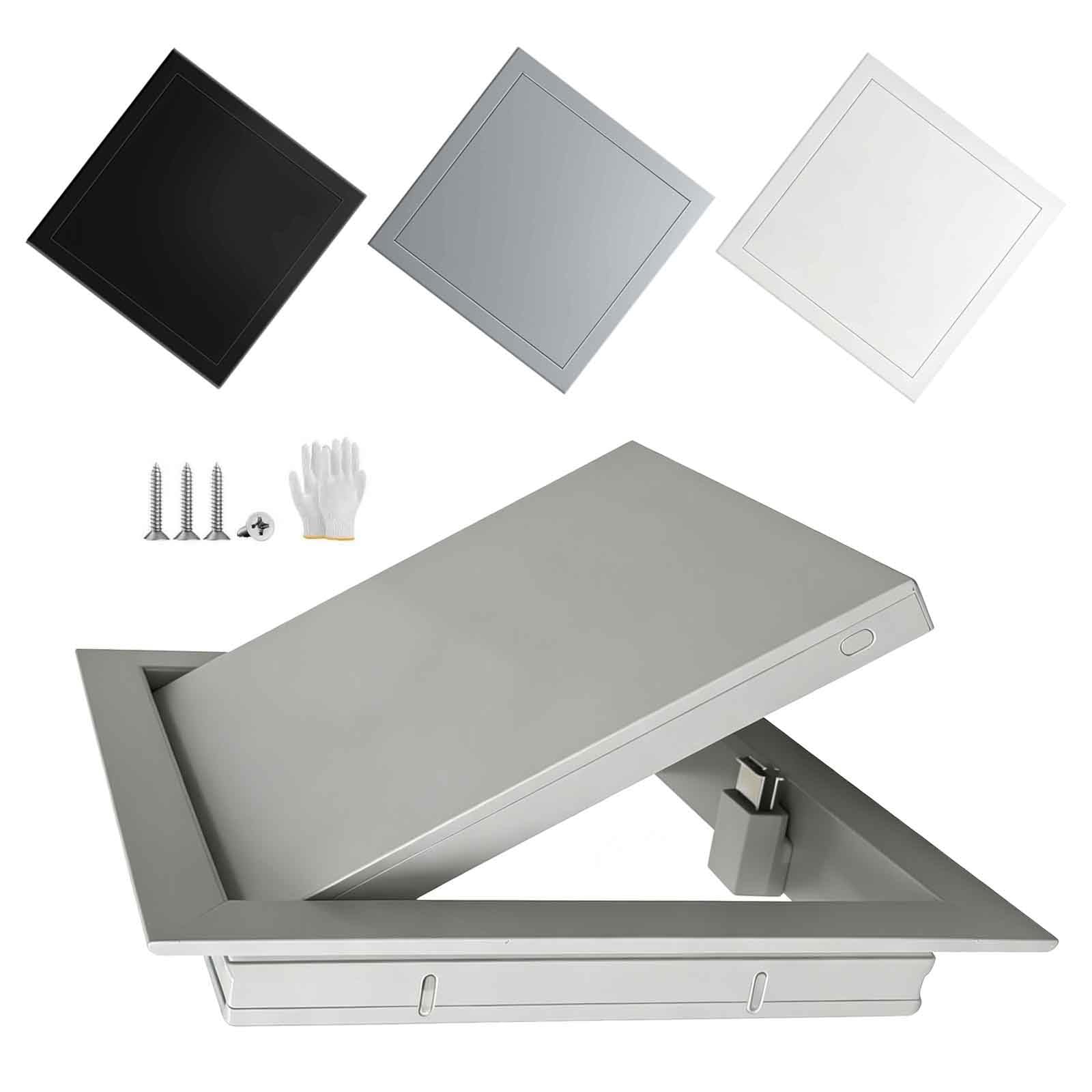 Aluminium Inspection Hatch Access Panel White，Plasterboard Access Panel, Fire Rated Waterproof Ceiling Panels & Loft Hatch Push To Open Paintable(Gray,700x700mm)