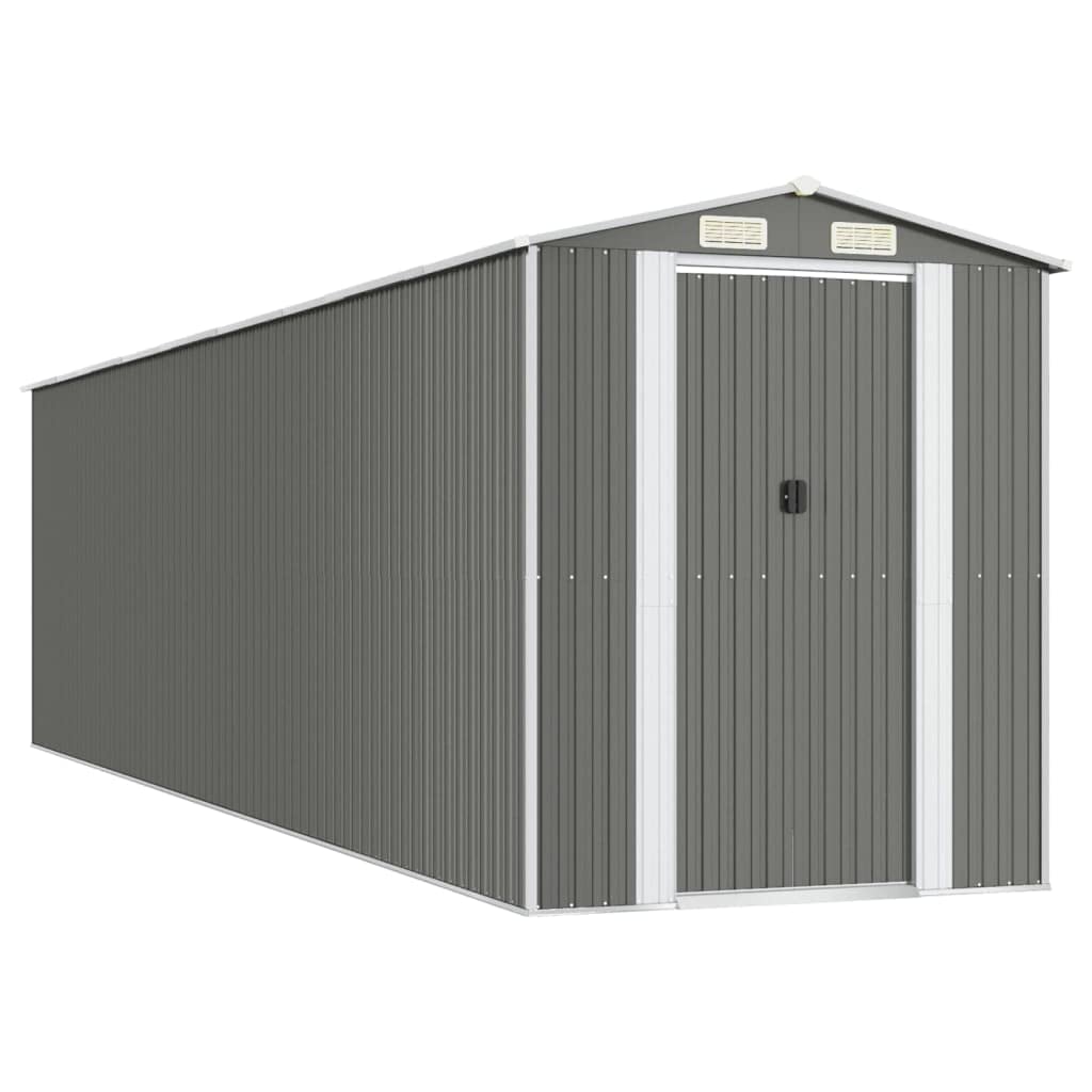 Générique Abri de Jardin Gris Clair 192x772x223 cm Acier galvanisé,Maison & Jardin,Pelouses & Jardins,Vie en extérieur,Structures extérieures,Cabanes & abris de Jardin,3147445