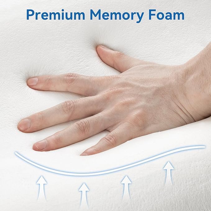 Image of ALN Premium Memory Foam Orthopedic Cervical Pillow for Sleeping, Standard Size - 19x12x3.5 | 2-Year Warranty |Neck & Shoulder Pain Relief |Improves Posture & Spinal Alignment |Contour Cervical Pillow