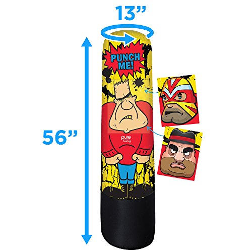 Pure Boxing Bully Bag 56-Inch Inflatable Punching Bag for Kids, multi - Thumbnail 4