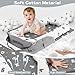 Huggynest Baby Lounger, Baby Nest for Newborns, Portable Breathable Infant Lounger for 0-12 Months Adjustable Cozy Comfort - Letter Grey