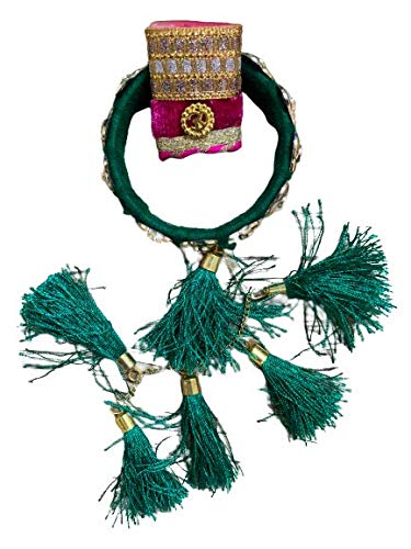 TVBtrendy collection red bracelet/bangle lumba rakhi with flower embellished for sister with potli