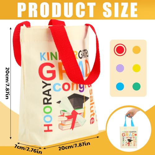 Silkfly 30 Pcs Kindergarten Graduation Gifts Bulk Mini Kindergarten Tote Bag Kindergarten Grad Canvas Tote for Kids Grad Party Supplies2