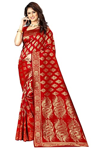 Image of Sugathari Women's Art Silk Maroon Kanchipuram Saree (SAN PARI 75 MAROON)