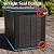 Quictent 30 Gallon Outdoor Deck Box, Resin Waterproof Lockable Storage Box for Patio Cushions, Garden Tools, Pool Accessories, Weatherproof Outdoor Storage Container (Black)