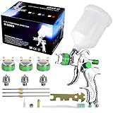 Paint Sprayer HVLP Spray Gun Set,Automotive Paint Gun with 3 Nozzles 1.4/1.7/2.0mm 600cc Cup Paint S